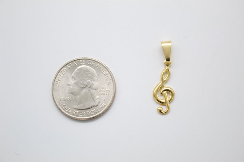 18K Gold Filled Musical Note