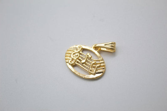 18K Gold Filled Musical Notes Pendant-1