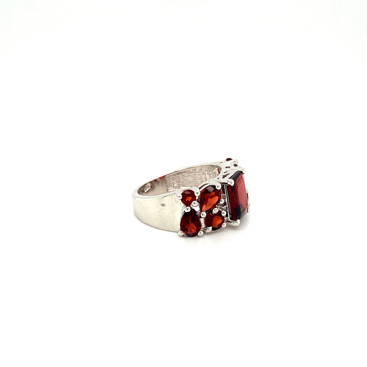 Garnet Ring in .925 Sterling Silver KSR - 13475