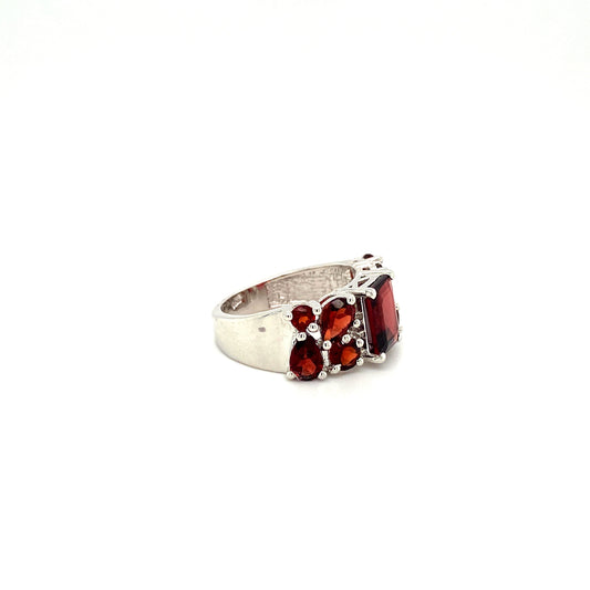 Garnet Ring in .925 Sterling Silver KSR - 13475